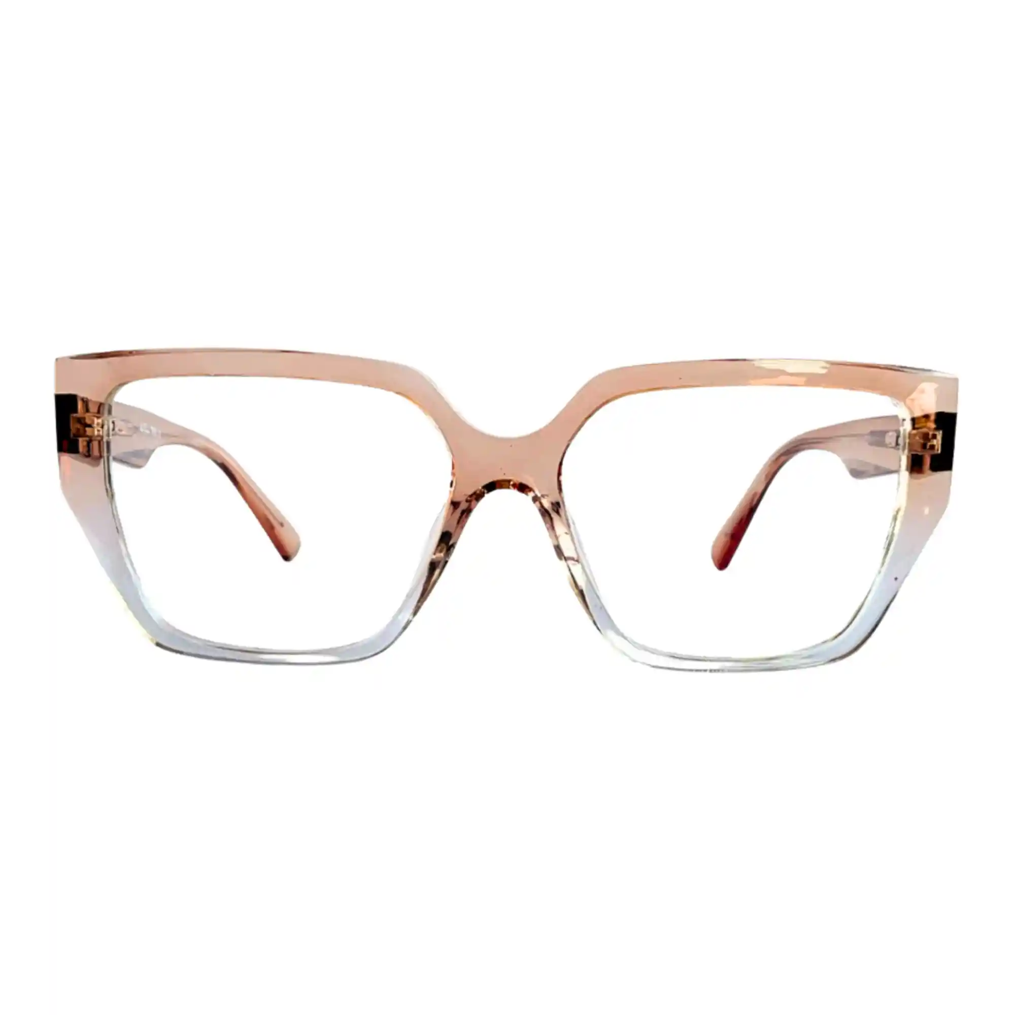 Lentes Cuadrados Degradado Marrón y Transparente - Imagen 2