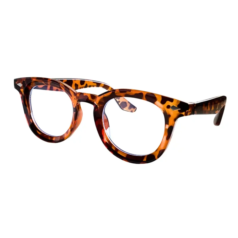 Lentes Redondos con Montura Carey Marrón