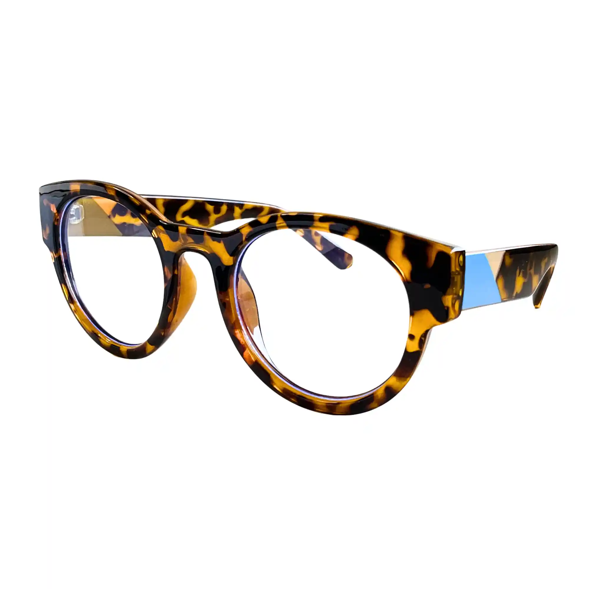 Lentes Redondas Carey Marrón y Negro