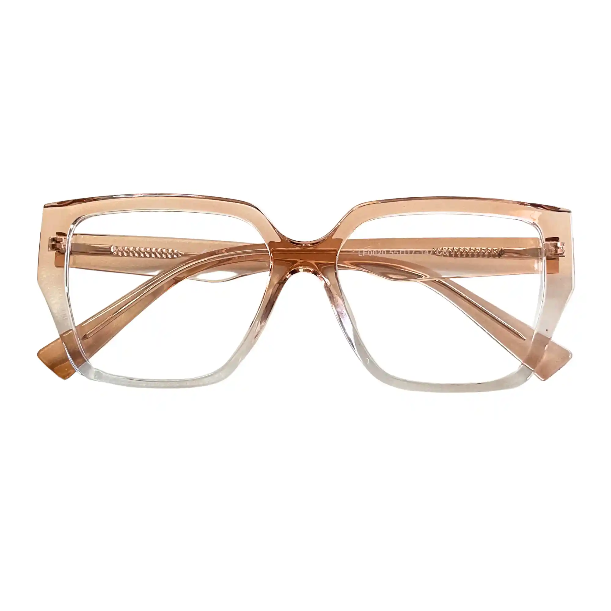 Lentes Cuadrados Degradado Marrón y Transparente - Imagen 5