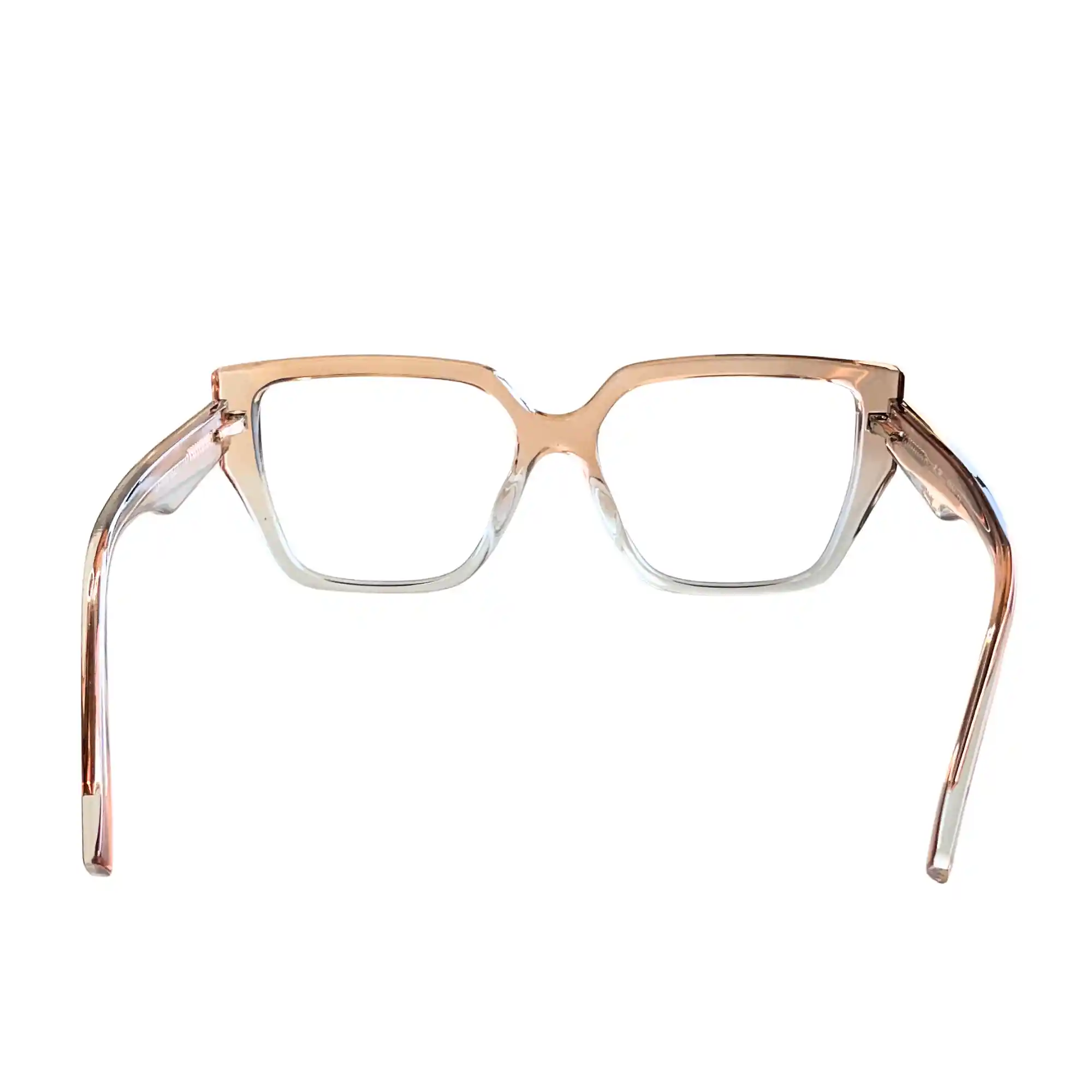 Lentes Cuadrados Degradado Marrón y Transparente - Imagen 4