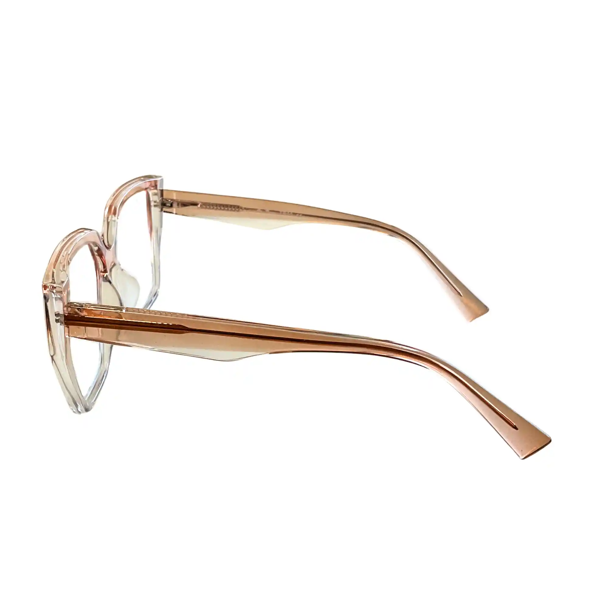 Lentes Cuadrados Degradado Marrón y Transparente - Imagen 3
