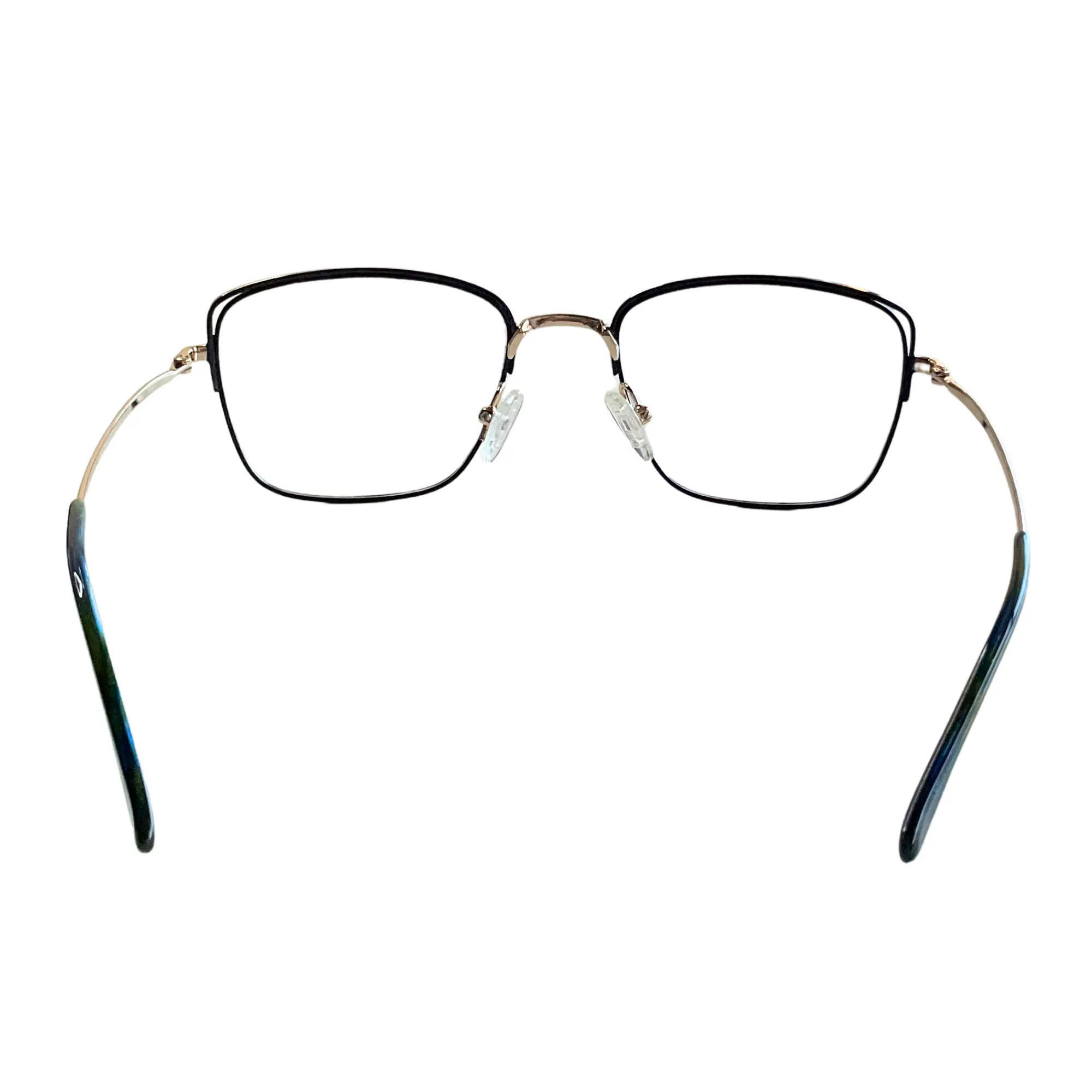 Lentes Cuadrados Retro Metal Negro y Azul - Imagen 4
