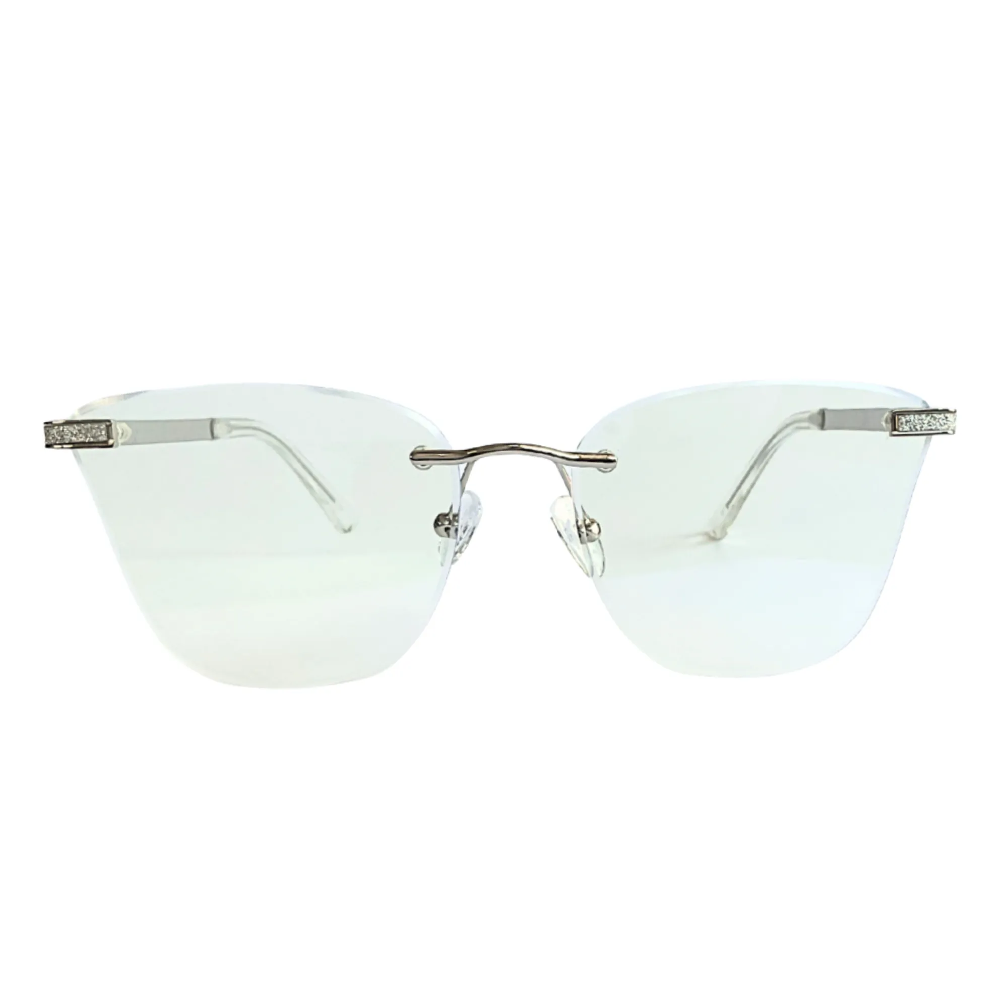 Lentes Media Montura en Transparente y Metal - Imagen 2
