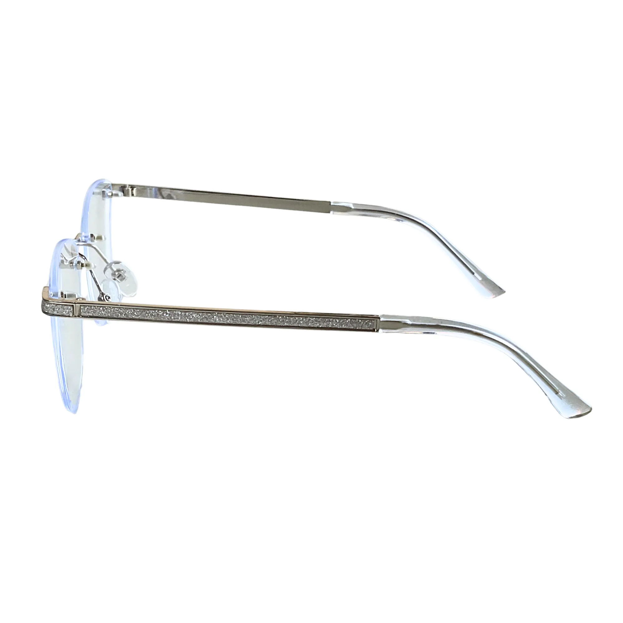 Lentes Media Montura en Transparente y Metal - Imagen 3