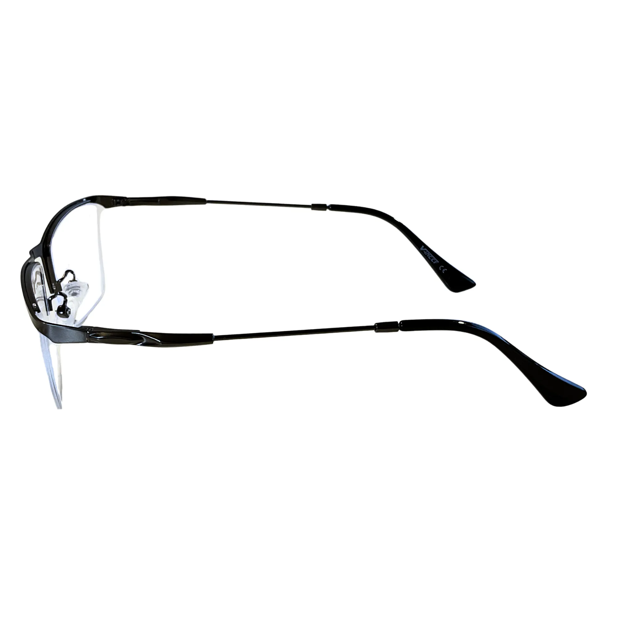 Lentes de Media Montura Metal Negros Ejecutivos - Imagen 3
