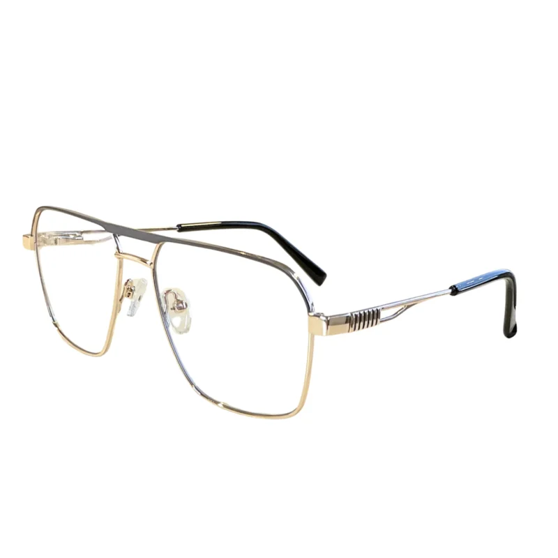 Lentes Bicolor Metal Dorado y Negro