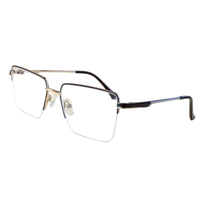 Lentes Executivos Metal Negro y Plateado