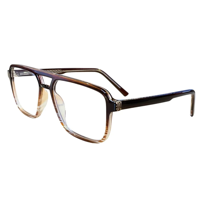 Lentes Cuadrados Degradado Madera y Caramelo